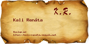 Kali Renáta névjegykártya